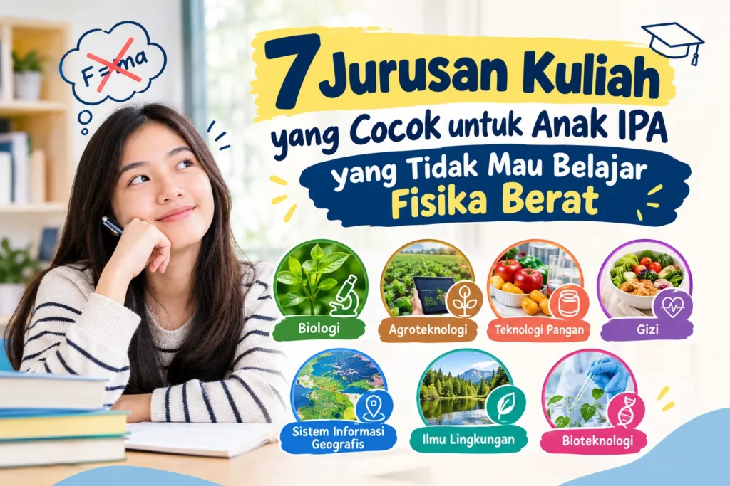 7 jurusan kuliah yang cocok untuk anak IPA yang tidak mau belajar fisika berat